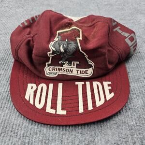 Vintage Alabama Crimson Tide Hat Cap Snap Back NCAA Football Mens 80s Trucker
